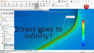 How Solidworks Local Mesh Control Can Cause Max Stress Divergence! (Singularities)