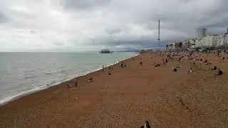 Brighton seafront and Afloat sculpture