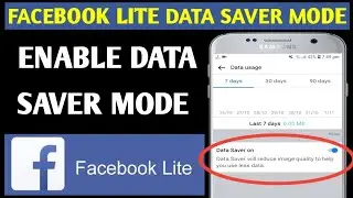 How to turn on data mode on facebook lite | Facebook lite data saver mode