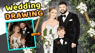 WEDDING DRAWING Procreate Tutorial!  Gelin-Damat çizimi! учебник по свадебному рисованию!