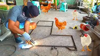 WELDING cull chicken cage | Buhay Welder | Paggawa ng kulungan ng cull na manok | wethink welding