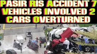 Pasir Ris Accident 7 Vehicles Involved 2 Cars Overturned || ST Media Power
