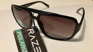 RAZE Eyewear Sunglasses Vegas Polarized 57001 Black Brown Gradient Lens