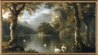 Luxury TV Screen in Gold Classical Painting Frame   Elegant TV Wallpaper Inspiration