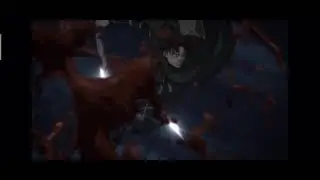 Levi Ackerman kills Beast Titan