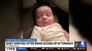 Baby survives after being sucked up in tornado