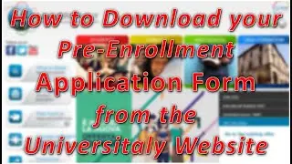 How to Download Your Pre enrollment Application Form