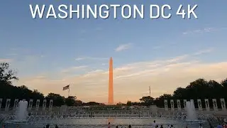 Washington D.C. 4K - Sunset Walking Tour on National Mall
