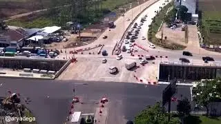 Underpass & Toll Malang Pandaan Drone Shot, Karanglo Singosari Pintu Masuk