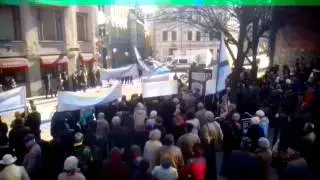 За Русский язык - шествие по Риге 10.04.2014 - с выступлениями