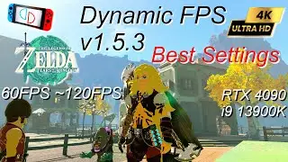 The Legend of Zelda Tears of the Kingdom 4K Dynamic 60FPS Best Settings | Yuzu EA 3698