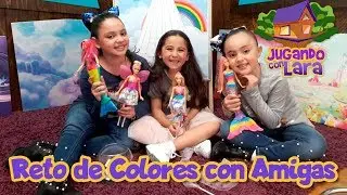 RETO DE COLORES CON AMIGAS | JUGANDO CON LARA