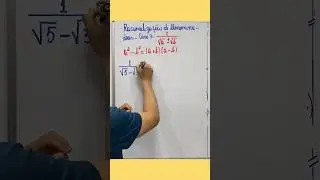 Racionalização de denominadores-caso 3 #shorts