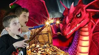 Eli & Liam Battle the Red Dragon to Find the Lost Treasure (IRL 2020 Hello Neighbor Challenge)