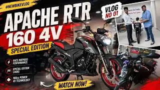 Apache RTR 160 4V Special Edition - Delivery Day Vlog #firstbike #vlog