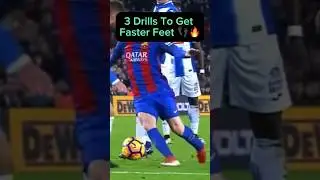 3 Drills To Get Faster Feet 👣🔥 #soccer #drill #football #fastfeet #soccershorts #footballshorts