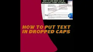 How to put Text in a Document in Dropped Caps