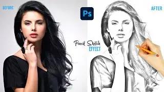 Pencil sketch effect tutorial #photoshop in Telugu