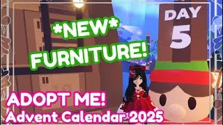 *DAY 5* Advent Calendar 2025 in Adopt Me - *NEW FURNITURE for THE NEW CHRISTMAS PUDDING HOUSE!*