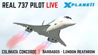REAL 737 Captain LIVE | Colimata Concorde | Barbados - London Heathrow | X-Plane 11