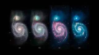 A bela Galáxia do Rodamoinho (M51) em imagens de telescópio #universo #espaço #galaxia #telescopio
