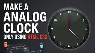 Simple Analog Clock UI Design 🕒 | HTML CSS | Real Time Clock Project 