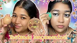 ESSA LINHA DE MAQUIAGEM É MUITO FOFA!  TESTANDO LANÇAMENTOS: Sp colors, Luk e Vivai!