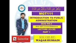 MGT111 quiz no 3 solution by taleemi markaz part 1