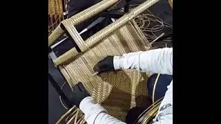 Плетем ромб из искусственного ротанга