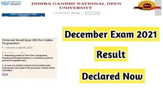 Ignou December 2021 Result Declared  | Mister Ignou 
