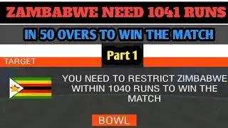 OMG Pakistan Vs Zimbabwe Cricket Match 50 Overs 1040 Runs Target Interesting Match