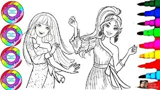 How to Color Barbie's Today is Magical 2019 Coloring Book Video