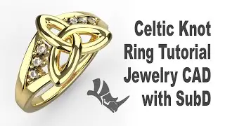 Jewelry CAD Design Tutorial- Celtic Knot Ring 3D Modeling with Rhino 3D 