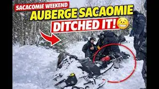 Auberge Sacacomie: The Ultimate Group Skidoo Adventure. Snow Storm ❄️🌨️