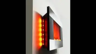 36" Electric Wall Mount Fireplace Heater GV-510DPB with Remote Control and Backlight