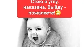 Стою в углу, наказана. Выйду - пожалеете!😁