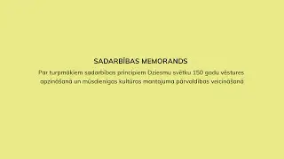 Sadarbības memoranda parakstīšana