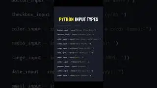 Python input types 