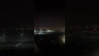 Late night landing into DXB from BHX on emirates a380 #airbus #a380 #dxb #dubai #landing