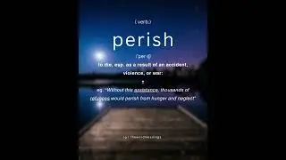 Word to learn: perish | @thewordmeanings | #vocabulary #britishenglish # ingles