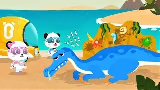 Little Panda's Rescue Team - Take Care of Dinosaurs and Animals  - Babybus Game Video