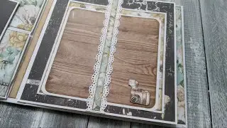 PAGE No 7. TUTORIAL | Life stories- Mintay by Karola | 8x8 | pop up scrapbook