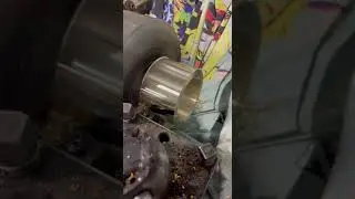 Обработка латуни на токарном станке #shortvideo #machine #production #work #cnc #aluminum