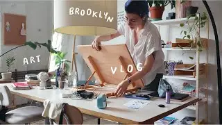 buying art supplies, book haul and making art in my studio