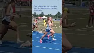 U16 girls 100m finals, Seina Barbini 12.49 Blue Devils, Jaida Charles 12.55 Isabella Driedger 12.65.