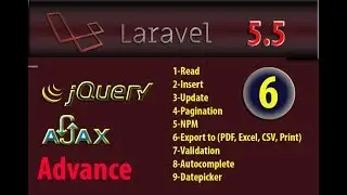 Laravel 5.5 advance export data to excel pdf csv print with jquery part 6