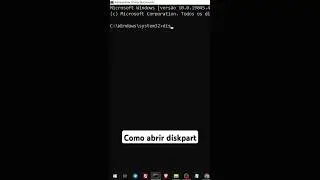 COMO ABRIR O DISKPART NO CMD #tutorial #windows #diskpart