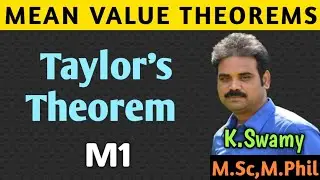 Mean Value Theorems||Taylor's Theorem||Taylor's and Maclaurin's Series