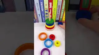 Colorful Wooden  Building Stacker Toys For Baby Eraly Education