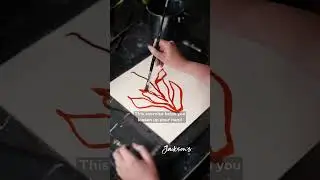 Art Prompt No.1 - Make a painting with one brush stroke.